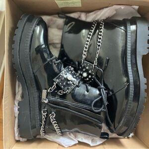 Jessica Simpson Black Lace Up Boots